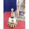 Rare Moulin à prières 4 piliers plaqué argent 30 CM Moulins à Prières tibétains MAPT3