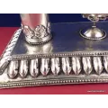 Rare Moulin à prières 2 piliers plaqué argent 27 CM - Moulins à Prières tibétains