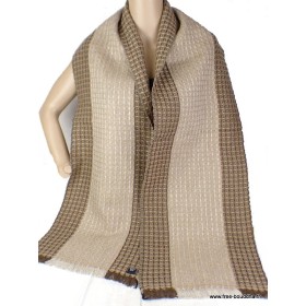 Echarpe pour homme beige café Echarpe pour Homme HOM1