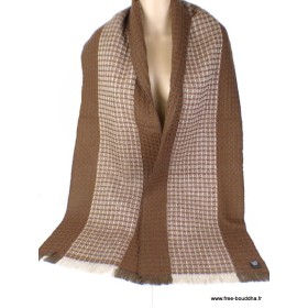 Echarpe pour homme en laine Marron Café Echarpe pour Homme HOM5