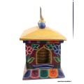 Moulins à prières temple en bois peint Moulins à Prières tibétains MAPT7
