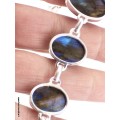 Bracelet argent Labradorite bleue cabochon Bracelets pierres naturelles WL55