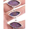 Bracelet argent Turquoise Pourpre cuivrée forme marquise Bracelets pierres naturelles LAM67.2