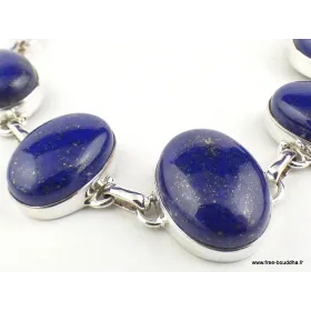 Bracelet argent Lapis Lazuli cabochon - Bracelets pierres naturelles