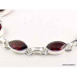 Bracelet Grenat facetté forme marquise Bracelets pierres naturelles WL55.19