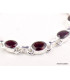 Bracelet en pierre Grenat facetté forme ovale Bracelets pierres naturelles WL55.20