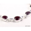 Bracelet en pierre Grenat facetté forme ovale Bracelets pierres naturelles WL55.20