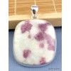 Gros pendentif Tourmaline rose sur Quartz forme carrée Bijoux en Tourmaline Rose WL58.1