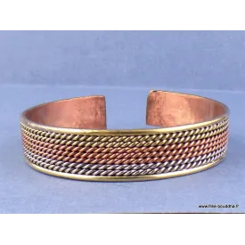 Bijou bracelet tibétain Trois métaux - Bracelets tibétains bouddhistes