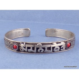 Bracelet tibétain filigrane Mantra de Chenrezi Bijoux tibetains bouddhistes BRACT1