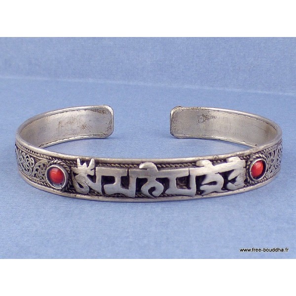 Bracelet tibétain filigrane Mantra de Chenrezi-q Bracelets tibétains bouddhistes BRACT1