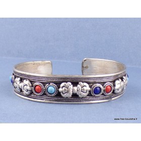 Bracelet tibétain bouddhiste DORJE et pierres Bijoux tibetains bouddhistes ref 19