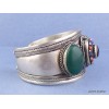 Gros Bracelet tibétain Onyx pierres fantaisie Bracelets tibétains bouddhistes ref 52B