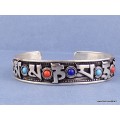 Bracelet tibétain MANTRA de Chenrezi et perles fantaisie Bracelets tibétains bouddhistes AA62