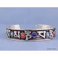 Bracelet tibétain MANTRA de Chenrezi et perles fantaisie - Bracelets tibétains bouddhistes