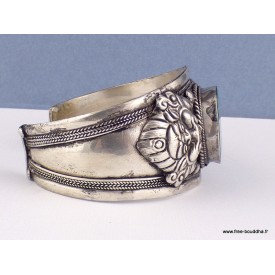 Bracelet tibétain imposant OM turquoise Bracelets tibétains bouddhistes BHB50.1