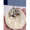Grand pendentif tibétain bouddhiste os et métal Bijoux tibetains bouddhistes ref 30