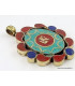 Pendentif bouddhiste OM TIBETAIN pierres fantaisie Bijoux tibetains bouddhistes 4002