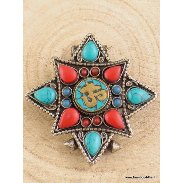 Bijou bouddhiste pendentif tibétain Ghau Bijoux tibetains bouddhistes AAPG10
