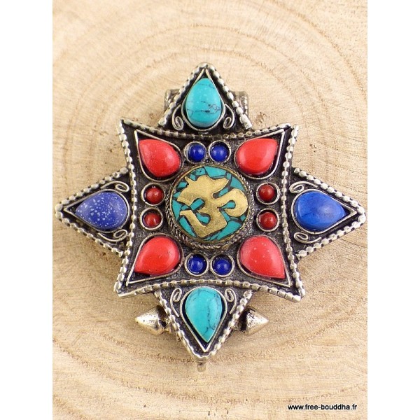 Bijou bouddhiste pendentif tibétain Ghau Bijoux tibetains bouddhistes AAPG10