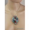 Pendentif bouddhiste ghau Kalachakra en Corail Bijoux tibetains bouddhistes PGA28