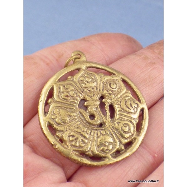 Bijou tibétain pendentif laiton Om Bijoux tibetains bouddhistes BHP31