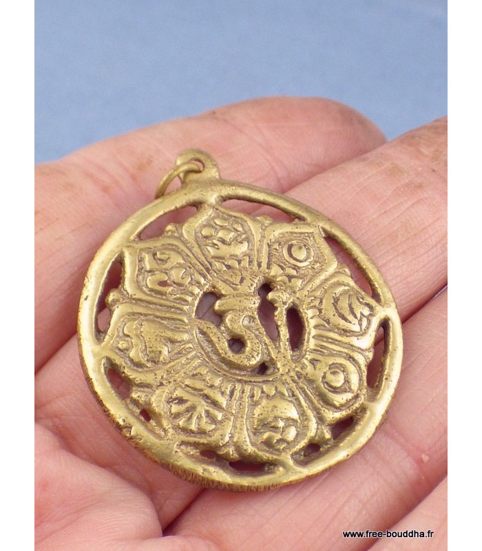 Pendentif mandala en laiton Bijoux tibetains bouddhistes BHP31