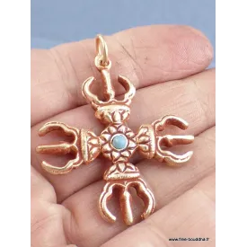 Pendentif tibétain DOUBLE DORJE - Pendentifs tibétains bouddhistes