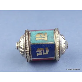 Pendentif tibétain Moulin à prières Chenrezi - Pendentifs tibétains bouddhistes