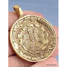 Pendentif tibétain bouddhiste en laiton - Pendentifs tibétains bouddhistes
