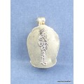 Pendentif tibétain Kalachakra métal blanc Bijoux tibetains bouddhistes BHP27