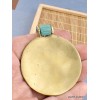 Pendentif bouddhiste Om tibétain laiton turquoise Bijoux tibetains bouddhistes BHP70.3