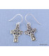 Boucles d'oreilles CROIX CELTIQUE Pendentifs pierres naturelles MB11