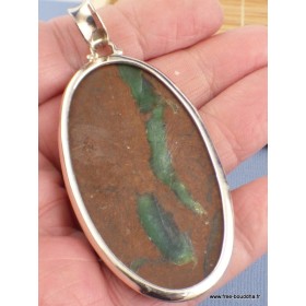 Pendentif oval en CHRYSOPRASE BOULDER Pendentifs pierres naturelles DA14