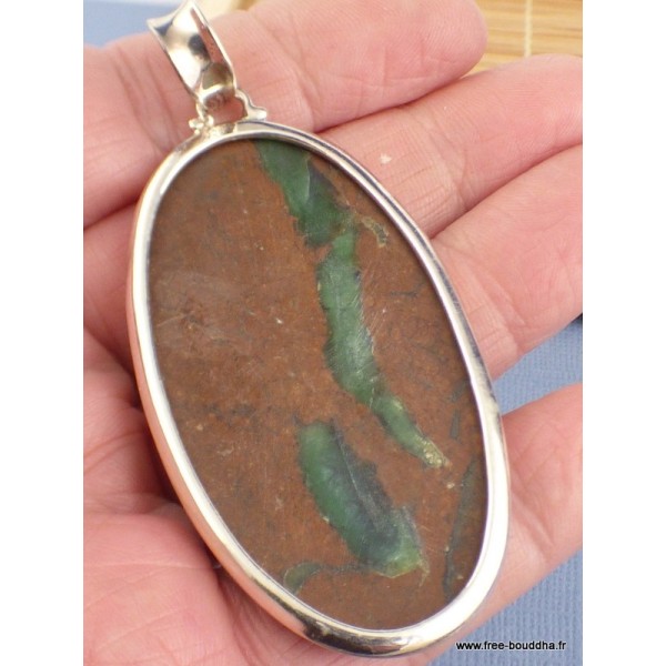 Pendentif oval en CHRYSOPRASE BOULDER Pendentifs pierres naturelles DA14