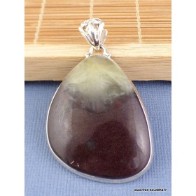 Pendentif argent Prehnite boulder Pendentifs pierres naturelles DA2.1