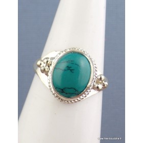 Petite bague tibétaine en Turquoise Bagues tibétaines bouddhistes REF72