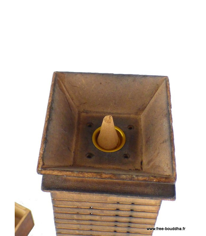 Porte encens Tour en bois (cône et bâtonnet) Brûleurs et porte-encens PETOUR