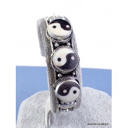 Bracelet tibétain 3 pierres Ying Yang Bijoux tibetains bouddhistes BYY1