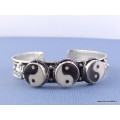 Bracelet tibétain 3 pierres Ying Yang Bijoux tibetains bouddhistes BYY1