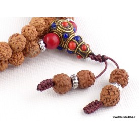 Mala tibétain en Rudraksha – 108 Perles Artisanales du Népal