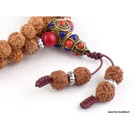 Mala Rudraksha 108 perles - Mala tibétain 108 perles