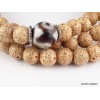 Mala 108 perles en Graines de Lotus et perle Dzi Mala tibétain 108 perles MALALOT1