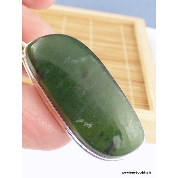 Pendentif en Jade Néphrite forme asymétrique Pendentifs pierres naturelles CZ10.2