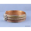 Bracelet tibétain authentique torsadé cuivre et laiton - Bijoux en Cuivre