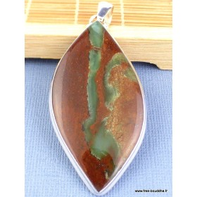 Pendentif Chrysoprase Boulder forme larme Pendentifs pierres naturelles DA14.2