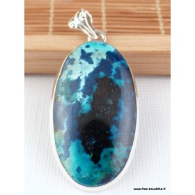 Rare Shattuckite bleue noire Bijoux en Shattuckite TUV19.1