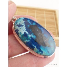 Rare Shattuckite bleue noire Bijoux en Shattuckite TUV19.1