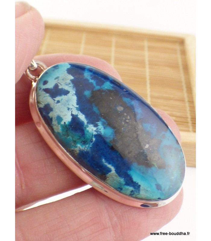 Rare Shattuckite bleue noire Pendentifs pierres naturelles TUV19.1