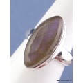 Bague Labradorite violette forme marquise T 60 Bagues pierres naturelles CZ93.2